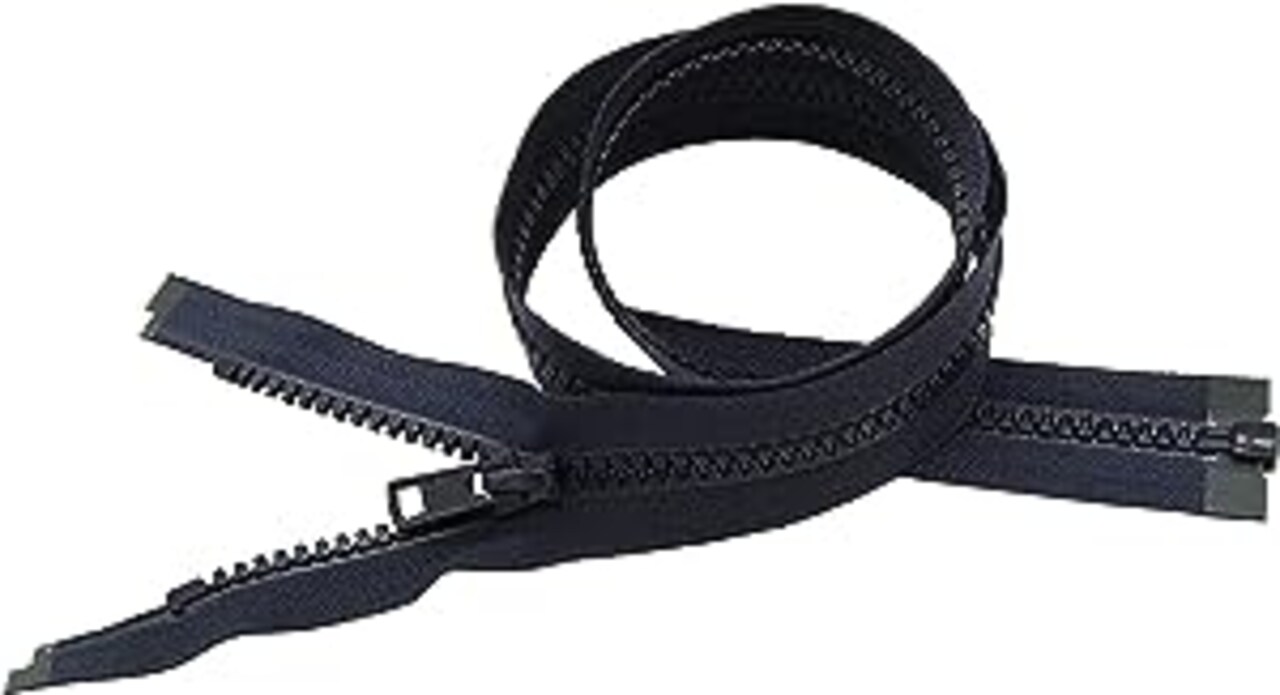 YKK #5 Molded Vislon Navy Medium Weight Jacket Separating Zipper - Choose Your Length - Color: Navy #560 - Made in The United States (1 Zipper Per Pack) (27" Inches)